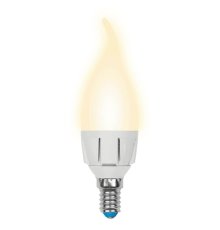 Лампа светодиодная диммируемая (UL-00004299) Uniel E14 7W 3000K матовая LED-CW37 7W/3000K/E14/FR/DIM PLP01WH