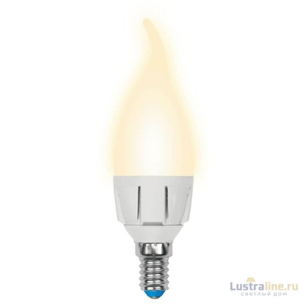 Лампа светодиодная диммируемая (UL-00004299) Uniel E14 7W 3000K матовая LED-CW37 7W/3000K/E14/FR/DIM PLP01WH
