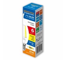 Лампа светодиодная диммируемая Volpe Optima LED-CW35-6W/3000K/E14/CL/DIM/SLF UL-00009243