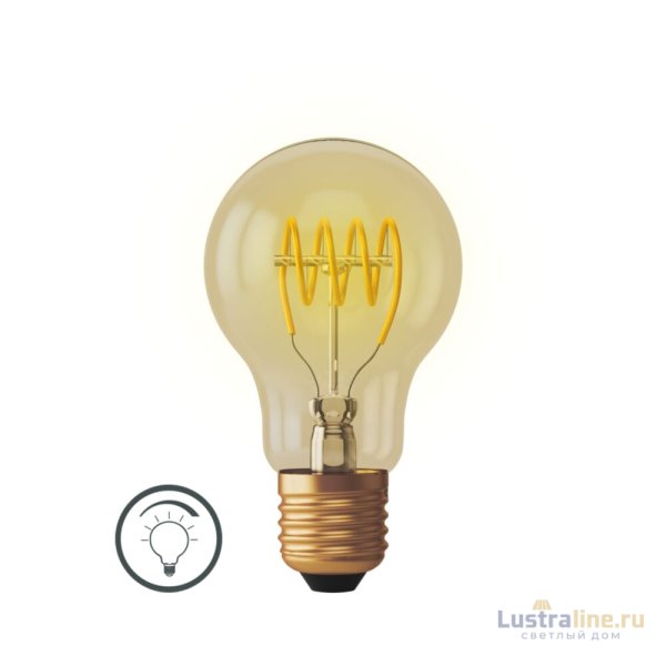 Лампа светодиодная диммируемая Voltega E27 4W 2800К груша прозрачная VG10-A60GE27warm4W-FB 7078