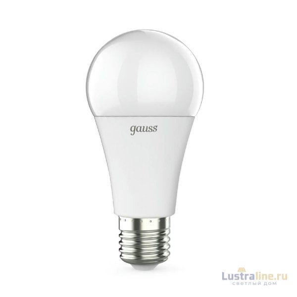 Лампа светодиодная диммируемая Gauss E27 12W 4100K груша матовая 102502212-S