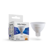 Лампа светодиодная диммируемая Voltega GU5.3 6W 2800K матовая VG2-S1GU5.3warm6W-D 7170