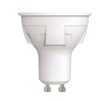 Лампа светодиодная диммируемая (UL-00003990) Uniel GU10 6W 3000K матовая LED-JCDR 6W/WW/GU10/FR/DIM PLP01WH