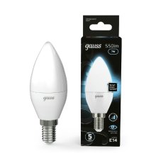 Лампа светодиодная диммируемая Gauss E14 7W 4100K матовая 103101207-S
