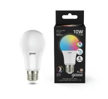 Лампа светодиодная диммируемая Gauss E27 10W 3000-6500K матовая 102102410