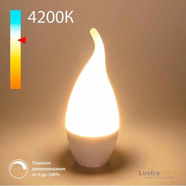 Светодиодная диммируемая лампа Elektrostandard E14 7W 4200K 4690389196560 a063764 Светодиодная диммируемая лампа Elektrostandard E14 7W 4200K 4690389196560 a063764