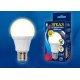 Лампа светодиодная диммируемая (UL-00004289) Uniel E27 12W 4000K матовая LED-A60 12W/4000K/E27/FR/DIM PLP01WH