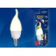 Лампа светодиодная диммируемая (UL-00004298) Uniel E14 7W 4000K матовая LED-CW37 7W/4000K/E14/FR/DIM PLP01WH