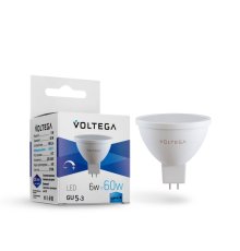 Лампа светодиодная диммируемая Voltega GU5.3 6W 4000K матовая VG2-S1GU5.3cold6W-D 7171