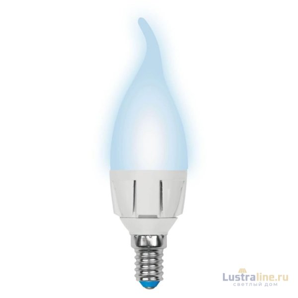 Лампа светодиодная диммируемая (UL-00004298) Uniel E14 7W 4000K матовая LED-CW37 7W/4000K/E14/FR/DIM PLP01WH