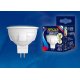Лампа светодиодная диммируемая (UL-00003990) Uniel GU10 6W 3000K матовая LED-JCDR 6W/WW/GU10/FR/DIM PLP01WH