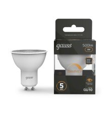 Лампа светодиодная диммируемая Gauss GU10 5W 3000K матовая 101506105-D