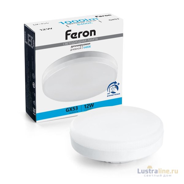 Светодиодная диммируемая лампа Feron LB-456 GX53 12W 6400K 51066