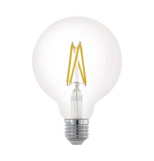 Лампа светодиодная филаментная диммируемая Eglo E27 6W 2700К прозрачная 11703 УЦ