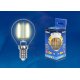 Лампа светодиодная филаментная Uniel E14 5W 3000K прозрачная LED-C35-5W/WW/E14/CL/MB GLM10TR UL-00002367
