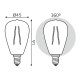 Лампа светодиодная филаментная Gauss E14 4,5W 2700K прозрачная 1141115