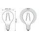 Светодиодная филаментная лампа Gauss Basic Filament E14 3,8W 2400K 1057154