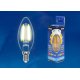 Лампа светодиодная филаментная Uniel E14 5W 3000K прозрачная LED-CW35-5W/WW/E14/CL/MB GLM10TR UL-00002368