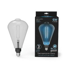 Лампа светодиодная филаментная Gauss E27 6W 4000K серая 157802205