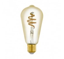 Лампа светодиодная филаментная диммируемая Eglo E27 5,5W 2200-6500K золотистая 12583