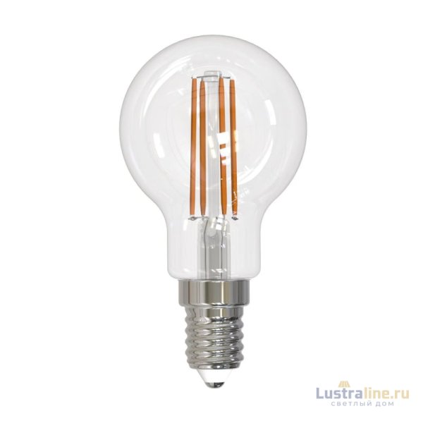Лампа светодиодная филаментная (UL-00005177) Uniel E14 11W 4000K прозрачная LED-G45-11W/4000K/E14/CL PLS02WH