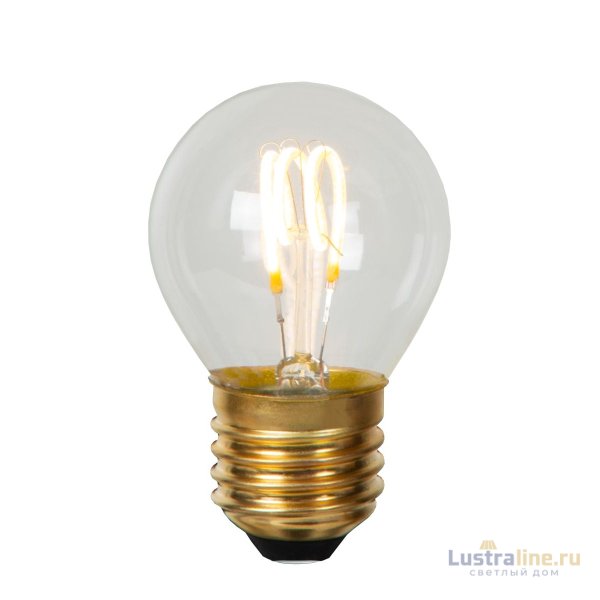 Светодиодная филаментная диммируемая лампа Lucide E27 3W 2700K шар 49045/03/60 Светодиодная филаментная диммируемая лампа Lucide E27 3W 2700K шар 49045/03/60