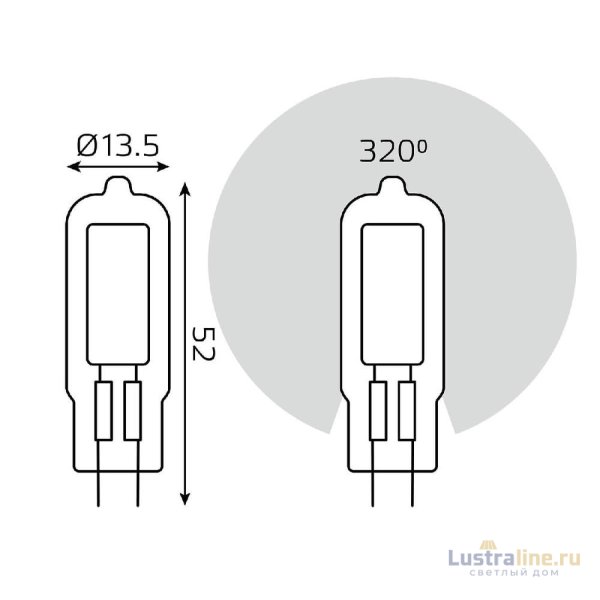 Лампа светодиодная Gauss G4 3.5W 4100K прозрачная 107807203 Лампа светодиодная Gauss G4 3.5W 4100K прозрачная 107807203