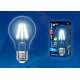 Лампа светодиодная филаментная (UL-00004868) Uniel E27 15W 3000K прозрачная LED-A70-15W/3000K/E27/CL PLS02WH