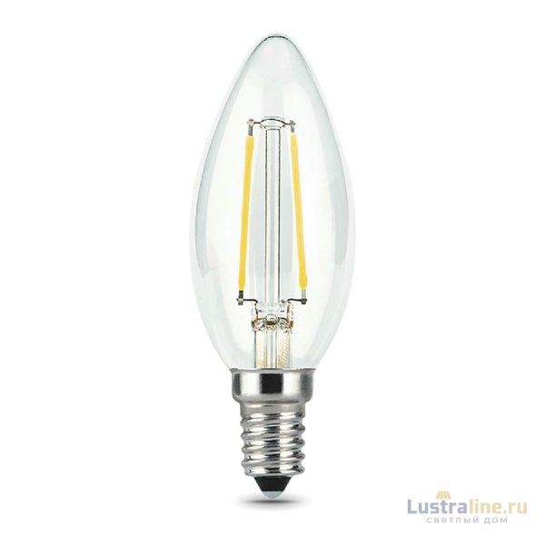 Лампа светодиодная филаментная Gauss E14 7W 4100К прозрачная 103801207