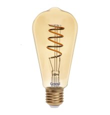 Филаментная светодиодная лампа General GLDEN-ST64SS-7-230-E27-2700 655306