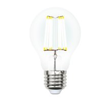 Лампа светодиодная филаментная (UL-00002626) Uniel E27 10W 4000K прозрачная LED-A60-10W/NW/E27/CL PLS02WH