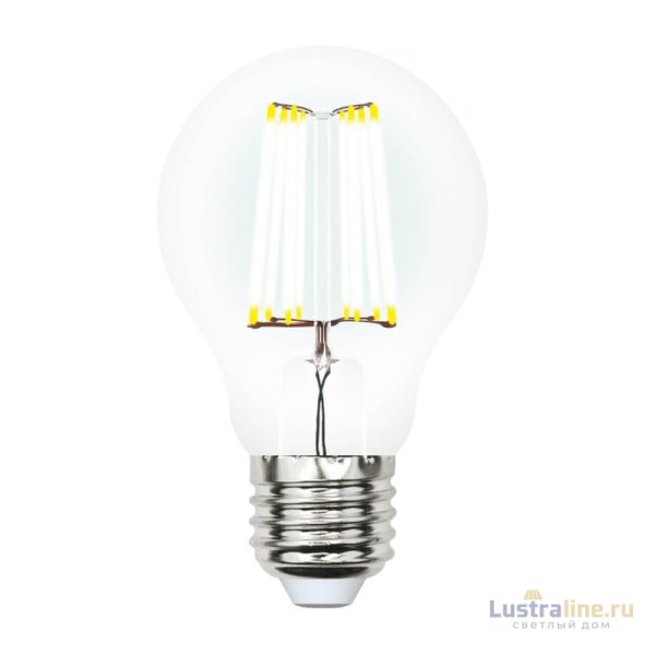 Лампа светодиодная филаментная (UL-00002626) Uniel E27 10W 4000K прозрачная LED-A60-10W/NW/E27/CL PLS02WH