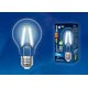 Лампа светодиодная филаментная (UL-00004866) Uniel E27 12W 3000K прозрачная LED-A60-12W/3000K/E27/CL PLS02WH