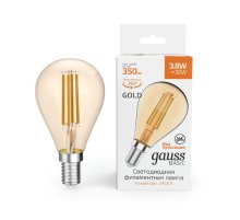 Светодиодная филаментная лампа Gauss Basic Filament E14 3,8W 2400K 1057154
