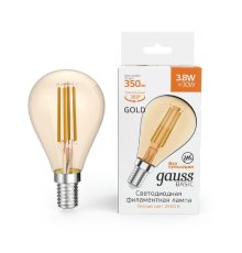 Светодиодная филаментная лампа Gauss Basic Filament E14 3,8W 2400K 1057154