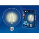 Лампа светодиодная филаментная (10534) Uniel E27 10W 3000K прозрачная LED-G125-10W/WW/E27/CL PLS02WH