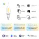 Лампа светодиодная диммируемая филаментная Gauss E14 4,5W 2000-6500K прозрачная 1280112