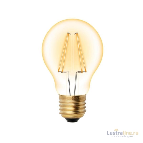 Лампа светодиодная филаментная (UL-00002355) Uniel E27 6W 2250K прозрачная LED-A60-6W/GOLDEN/E27 GLV21GO