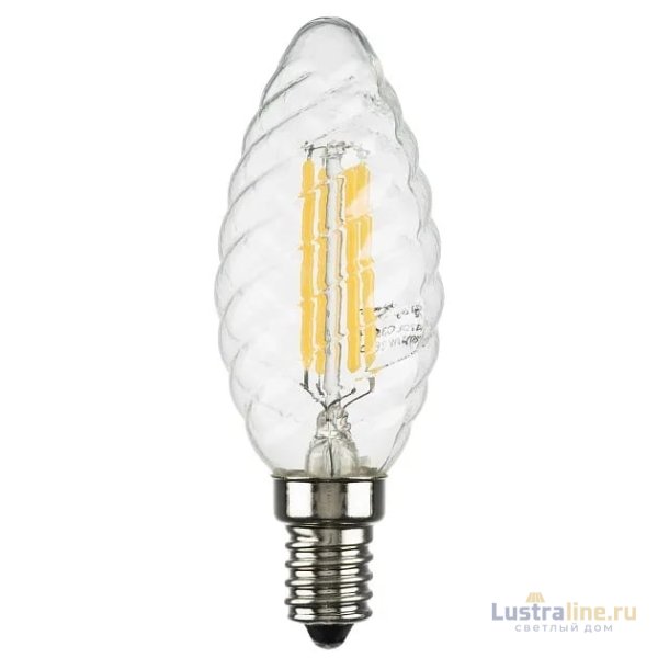 Лампа светодиодная филаментная Lightstar LED Filament E14 6W 3000K свеча прозрачная 933702