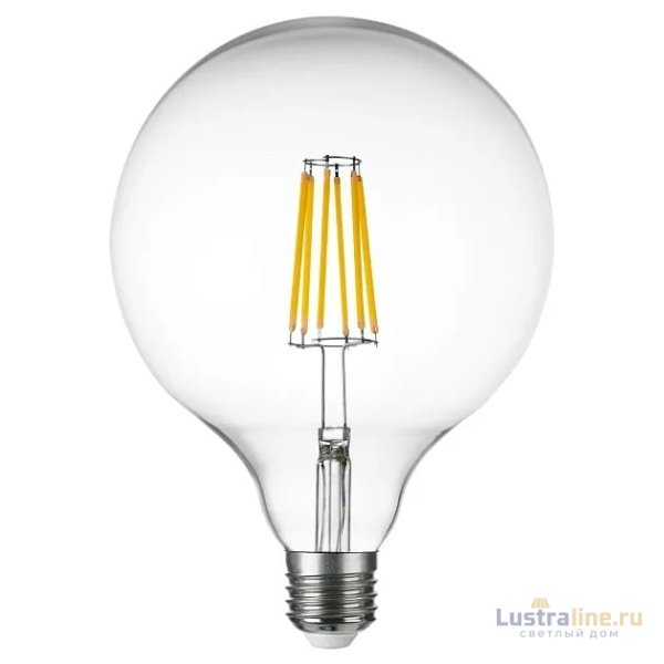 Лампа светодиодная филаментная Lightstar LED Filament E27 10W 3000K груша прозрачная 933202