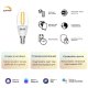 Лампа светодиодная диммируемая филаментная Gauss E14 4,5W 2700K прозрачная 1230112