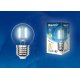 Лампа светодиодная филаментная (UL-00003252) Uniel E27 7,5W 3000K прозрачная LED-G45-7,5W/WW/E27/CL GLA01TR