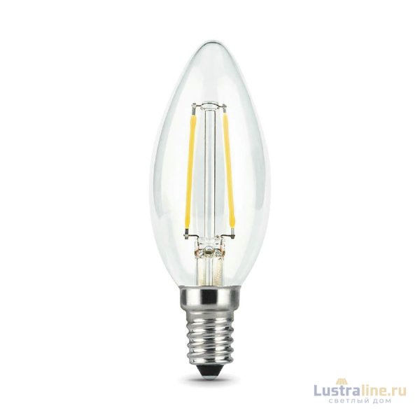 Лампа светодиодная филаментная Gauss E14 9W 2700К прозрачная 103801109