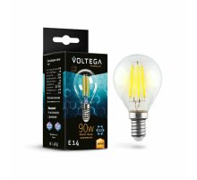 Лампа светодиодная филаментная Voltega E14 6W 3000K груша прозрачная 7222