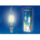 Лампа светодиодная филаментная (UL-00003247) Uniel E14 7,5W 4000K прозрачная LED-C35-7,5W/NW/E14/CL GLA01TR