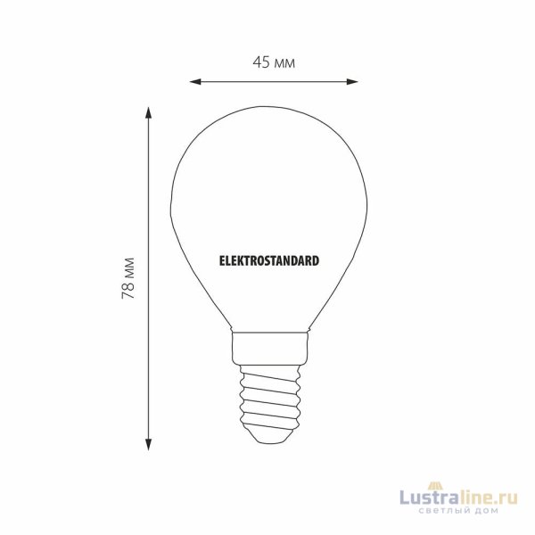 Лампа светодиодная филаментная Elektrostandard E14 6W 3300K матовая 4690389041389