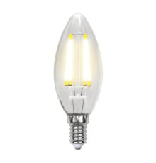Лампа светодиодная филаментная (UL-00003250) Uniel E14 7,5W 3000K прозрачная LED-G45-7,5W/WW/E14/CL GLA01TR