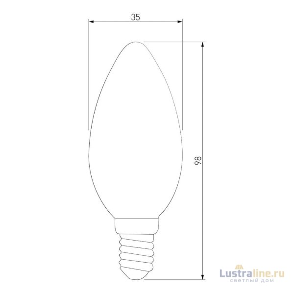 Лампа светодиодная филаментная Elektrostandard BLE1426 E14 9W 4200K прозрачная 4690389151255