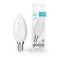 Светодиодная филаментная лампа Gauss Basic Filament E14 4,5W 4100K 1035125