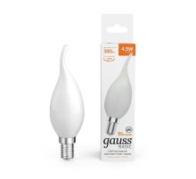 Светодиодная филаментная лампа Gauss Basic Filament Е14 4,5W 2700K 1045115